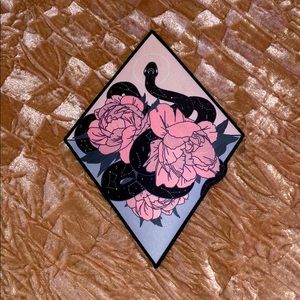 Snake and rose patch